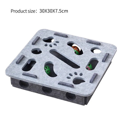 Katzenspielzeug aus Filz mit Puzzle Box