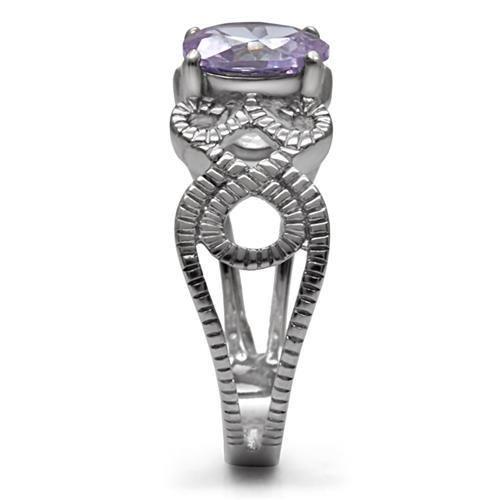 Ring – Stainless steel with light amethyst zirconia
