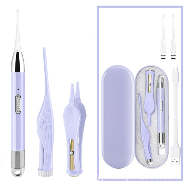 Rechargeable luminous ear cleaner for children and babies 