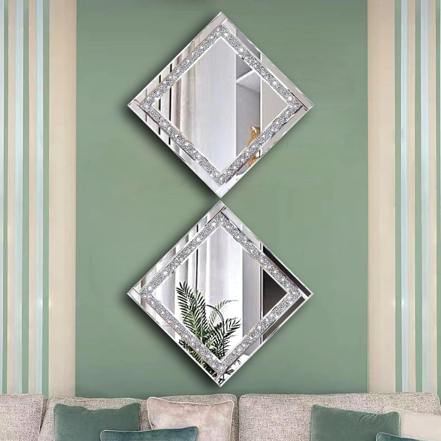 Crystal Crush Wall Mirror Set 