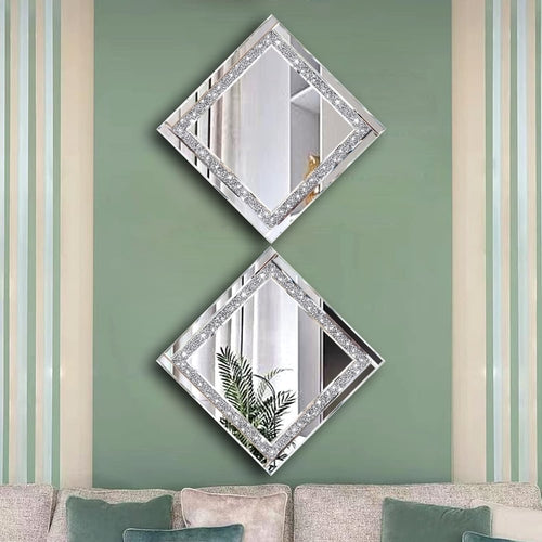 Crystal Crush Wall Mirror Set 