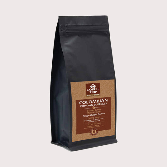 Colombian Popayan Supremo, Ground Coffee, Medium Roast