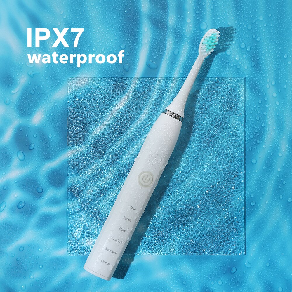 Electric toothbrush with 6 modes and 4 speeds 