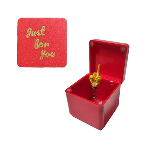 Lustiges Weihnachts Prank Geschenk Mittelfinger in Geschenkbox