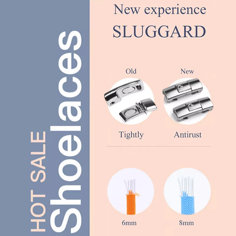 Shoelaces with metal clasp 