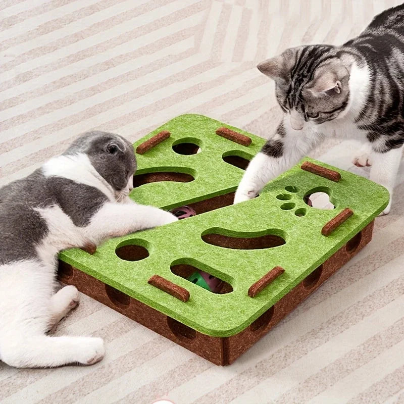 Katzenspielzeug aus Filz mit Puzzle Box