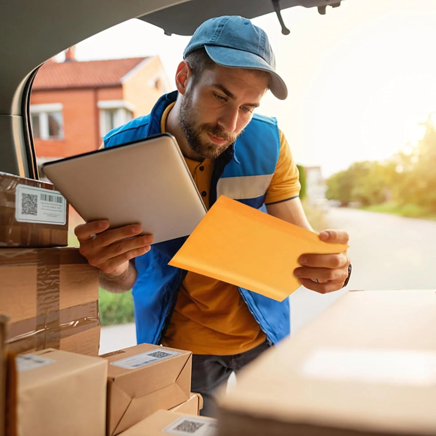 أكياس بريدية من كرافت - ذاتية اللصق ومبطنة