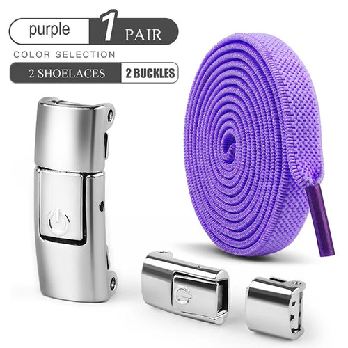 Shoelaces with metal clasp 