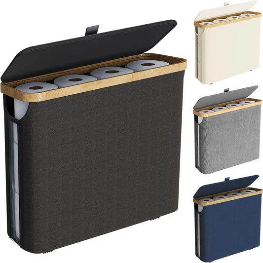 Großer Aufbewahrungskorb für Toilettenpapier (bis 12 Rollen)