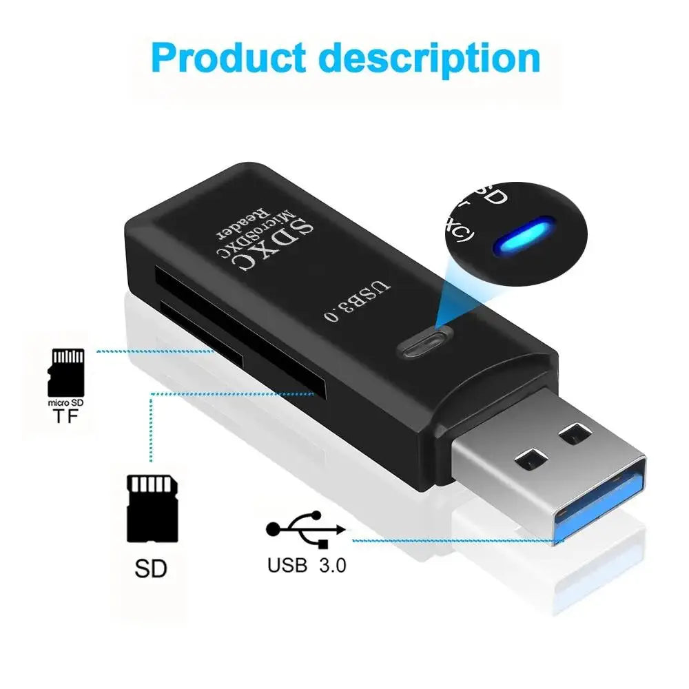 Multifunktionaler 2-in-1 Kartenleser USB 3.0/2.0