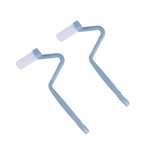 Curved toilet brush with long handle 