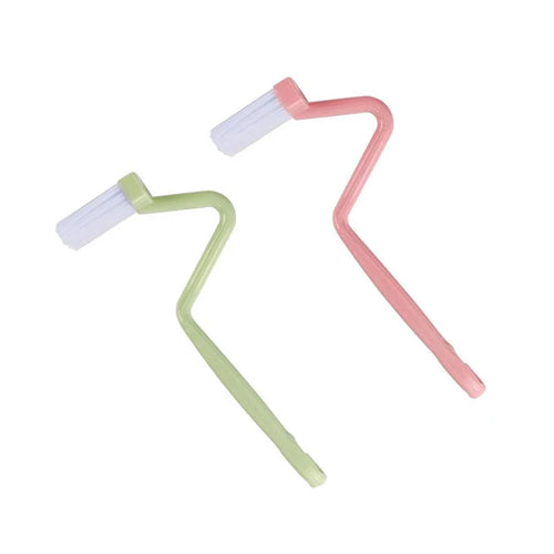 Curved toilet brush with long handle 