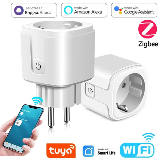 Smart plug with Wi-Fi or Zigbee 
