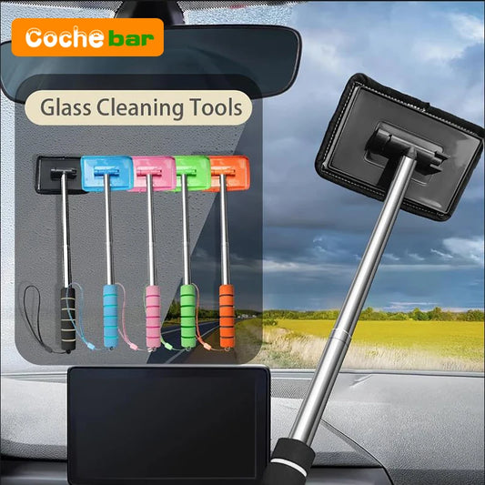 Telescopic car windshield wiper &amp; water squeegee for windshields 