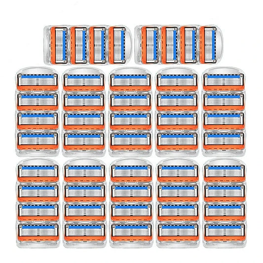 Manual men's razor with 5 blades 