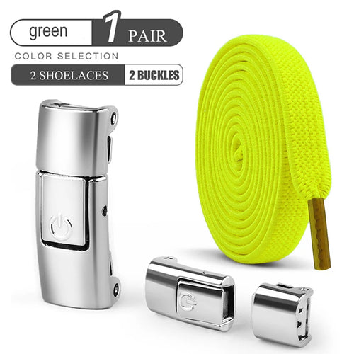 Shoelaces with metal clasp 