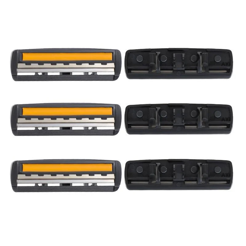 ماكينة حلاقة ثلاثية الشفرات للجنسين مع قبضة مضادة للانزلاق 