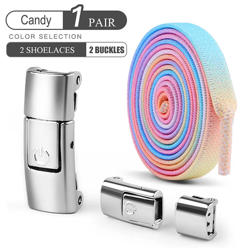 Shoelaces with metal clasp 