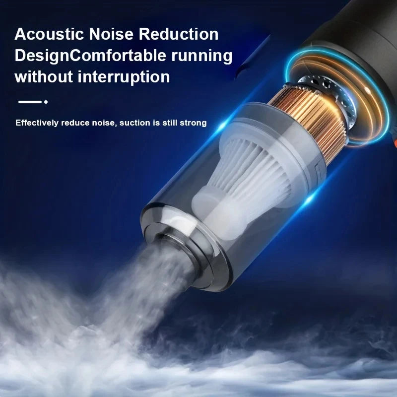 مكنسة كهربائية لاسلكية للسيارة ذات قوة شفط عالية الأداء 