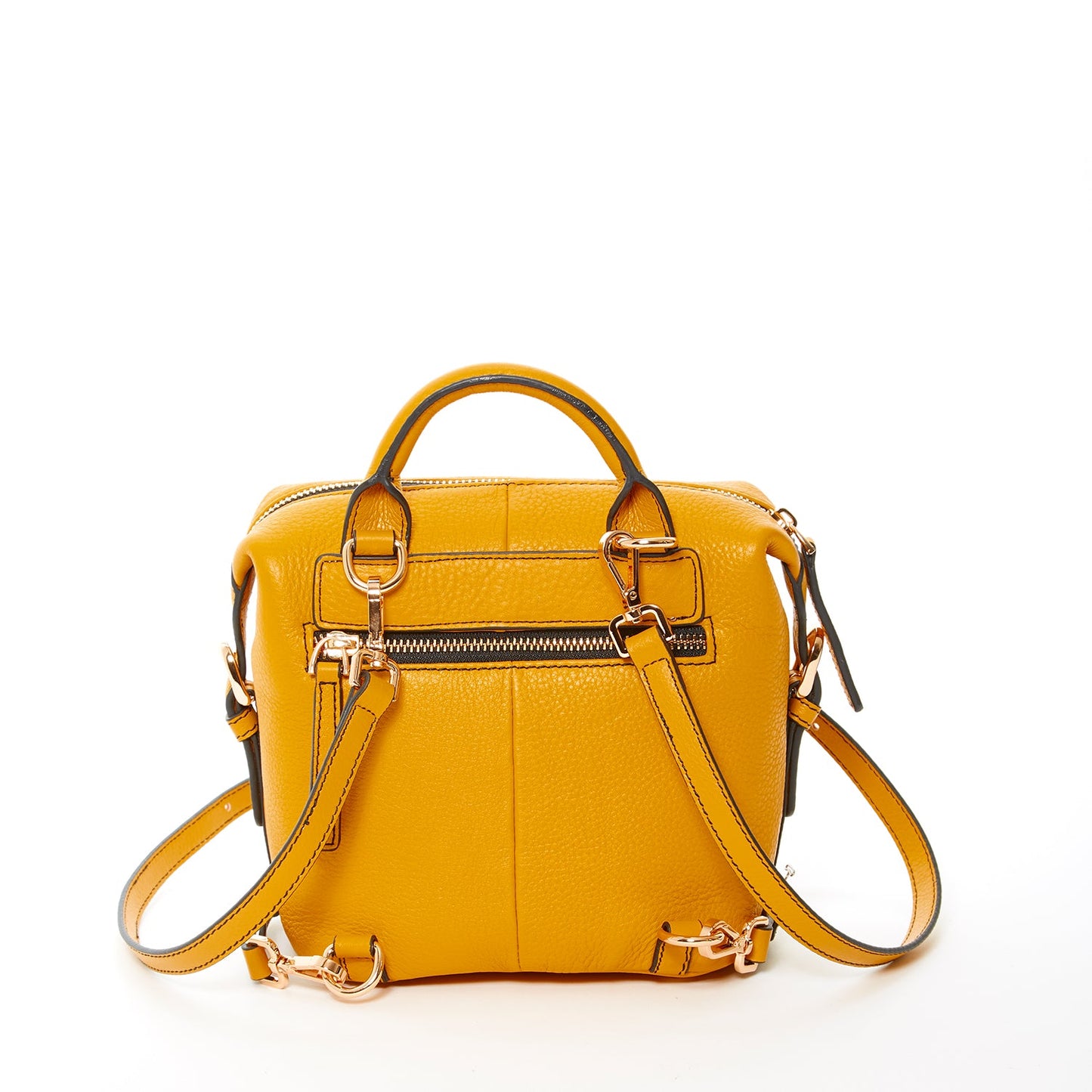 Ashley Small Leder Rucksack Gelb