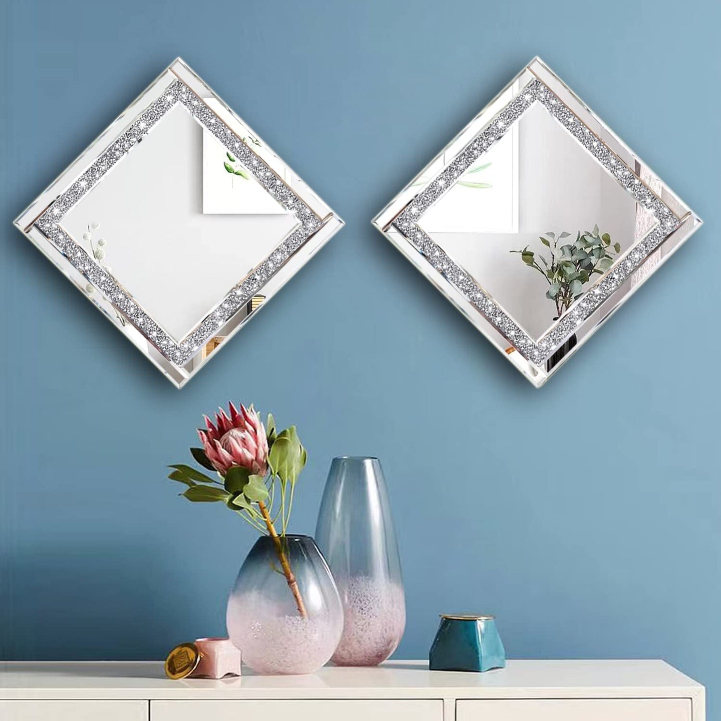 Crystal Crush Wall Mirror Set 