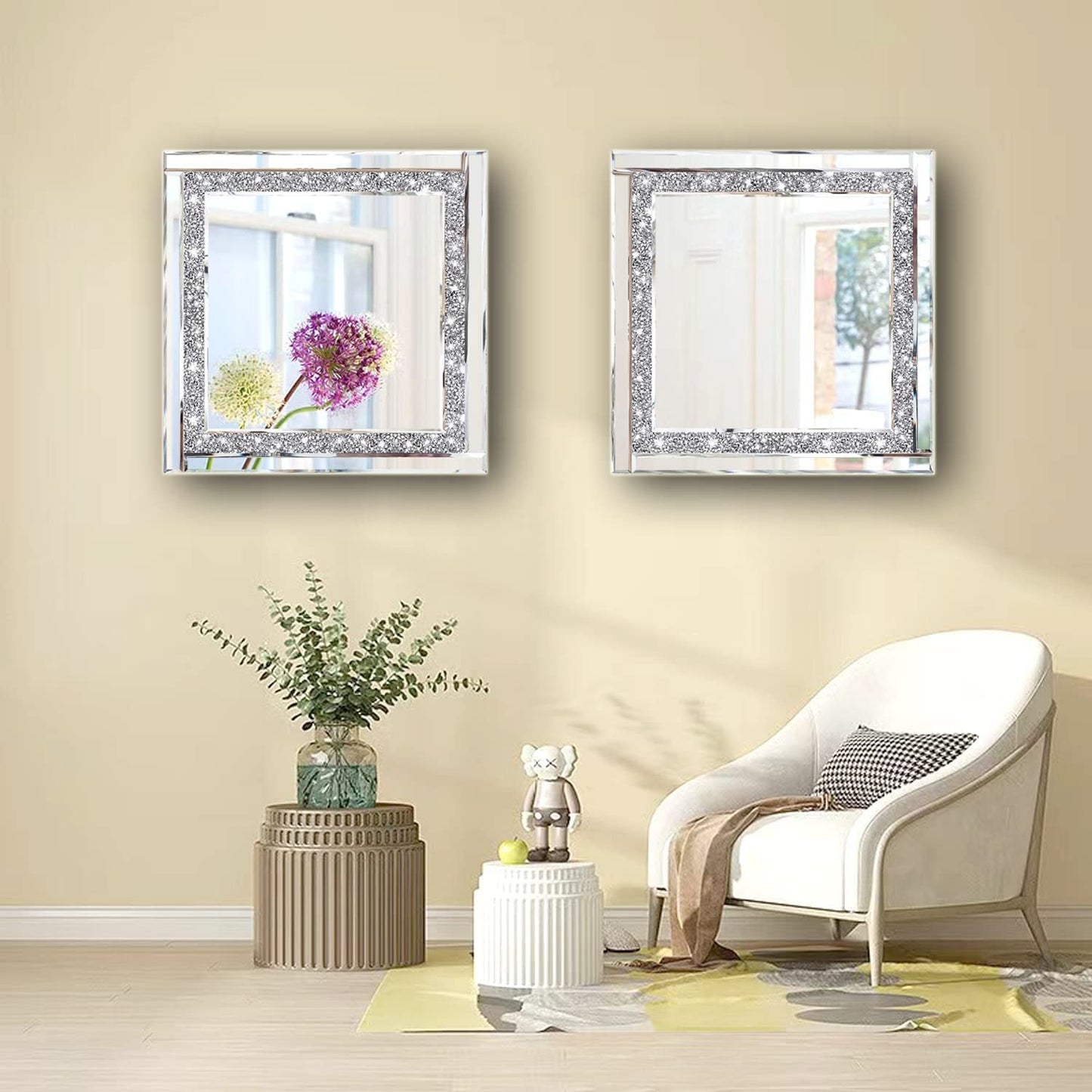 Crystal Crush Wall Mirror Set 