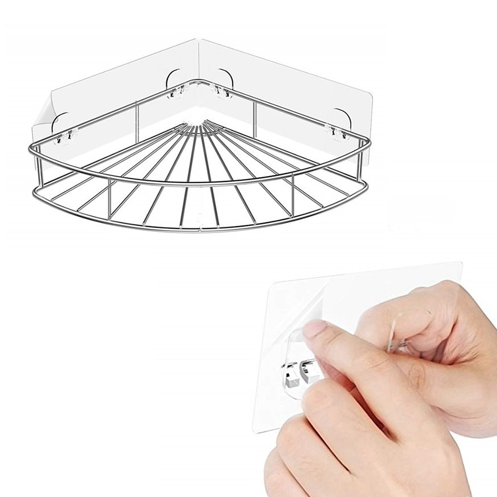 Badezimmerregal aus Edelstahl – selbstklebend & bohrfrei