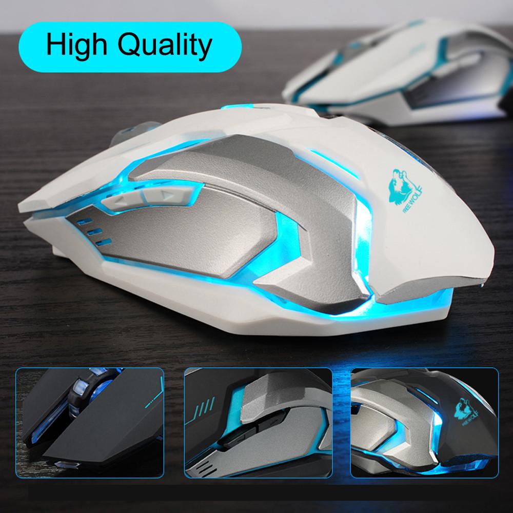 X7 Rechargeable Wireless Gaming Mouse with LED Lighting 