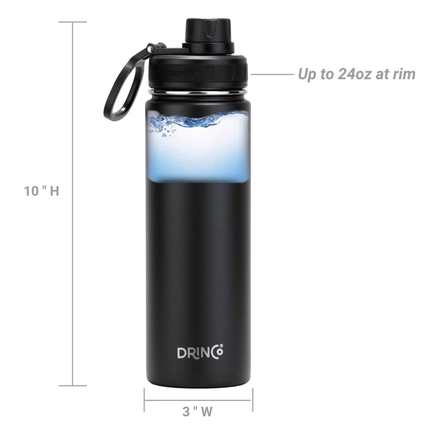 DRINCO Stainless Steel Water Bottle 