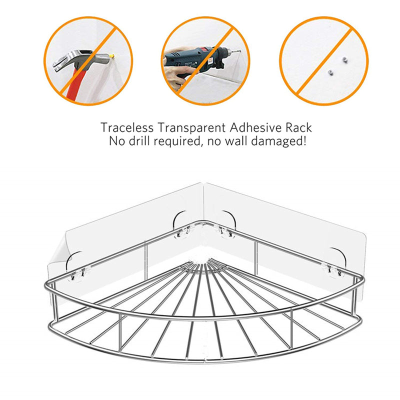 Badezimmerregal aus Edelstahl – selbstklebend & bohrfrei