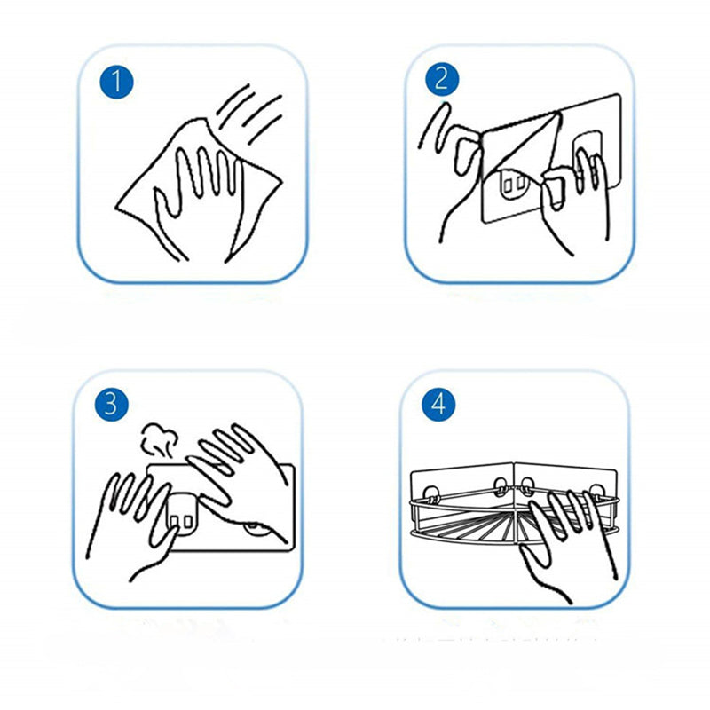 Badezimmerregal aus Edelstahl – selbstklebend & bohrfrei