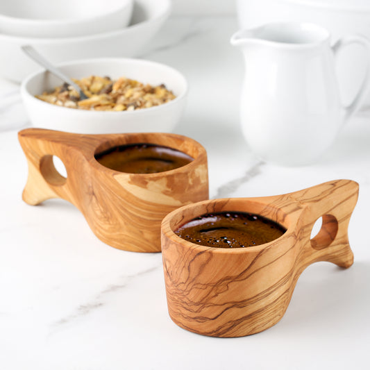 Kuksa wooden cup made of olive wood – Hand-carved &amp; Unique