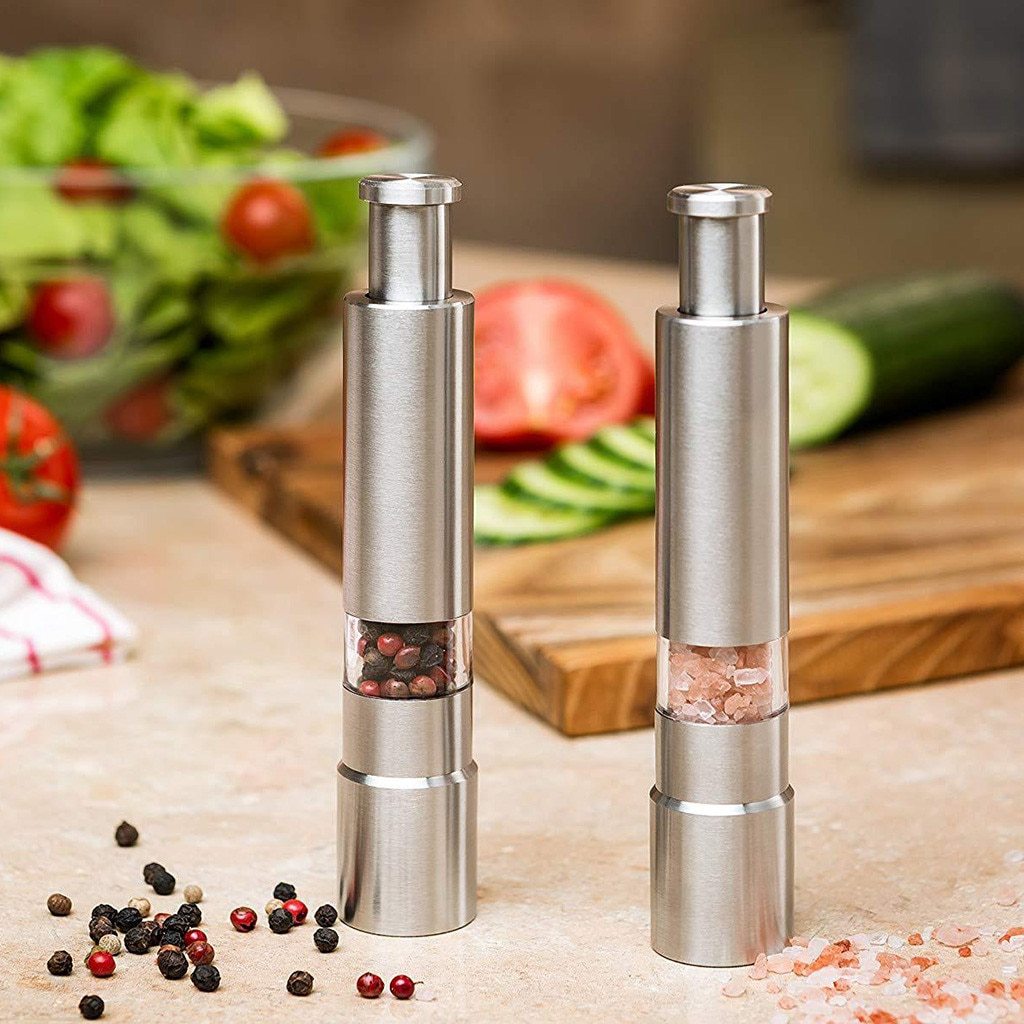 Stainless steel salt and pepper mill 