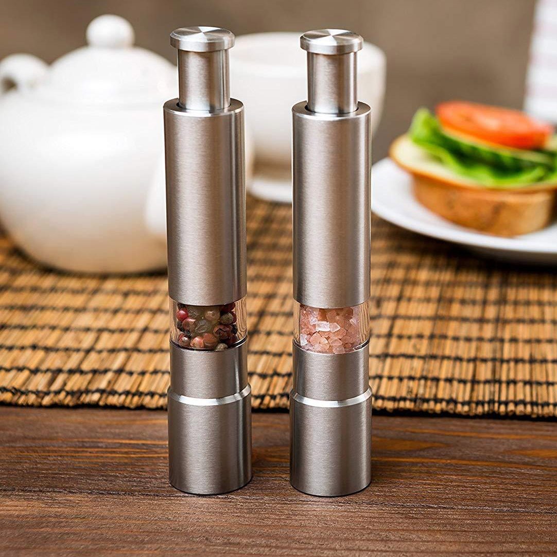 Stainless steel salt and pepper mill 