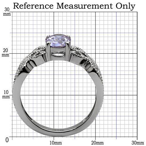 Ring – Stainless steel with light amethyst zirconia 